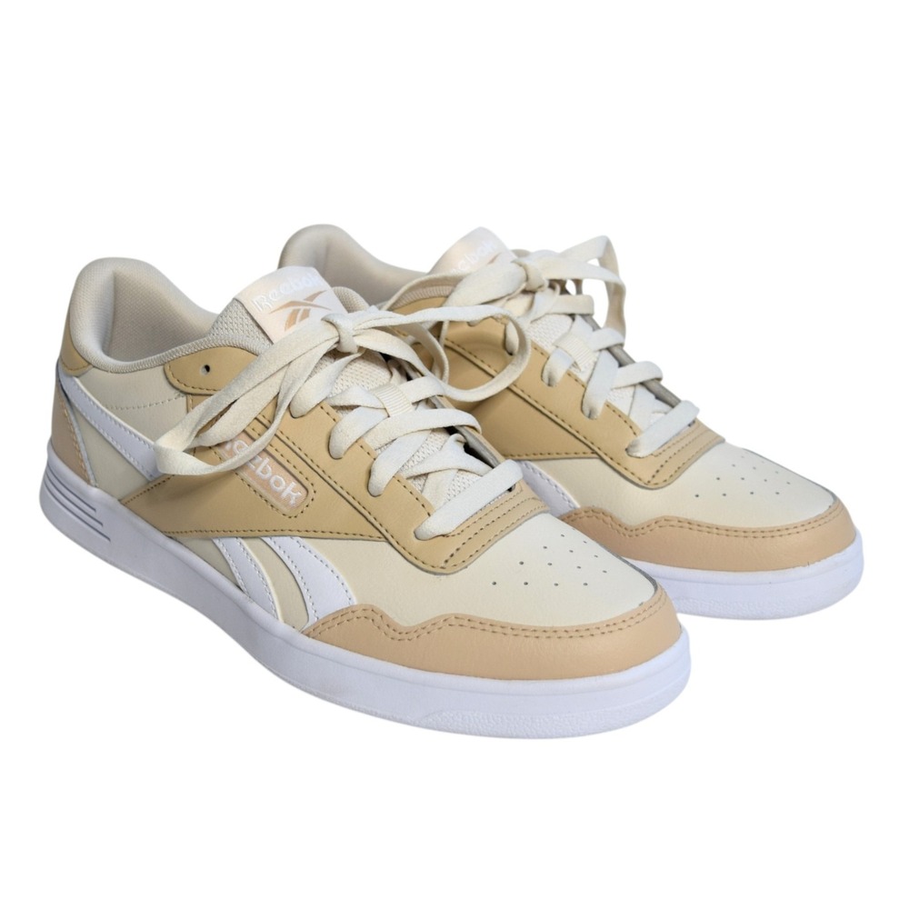 Reebok Court Advance Womens Sneakers Tan Sand White Shoes 100208903 NWOB Sz 7.5